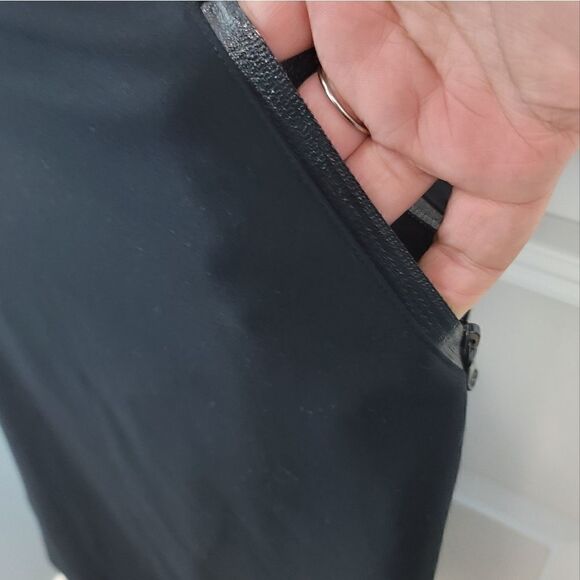 BOSTON PROPER Black Pencil Skirt With Zipper Details - Picture 3 of 9